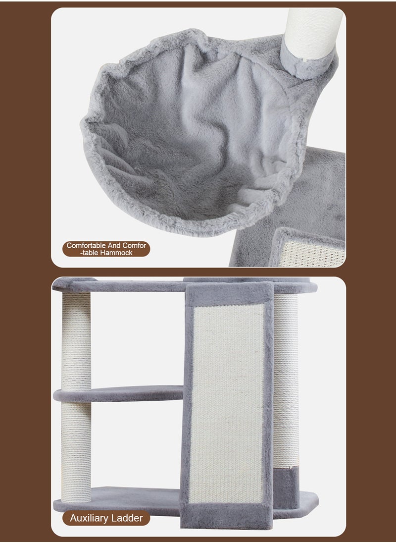 Kidle - Cat Climbing Frame All-in-One Cat Nest Cat Tree Large Sisal Toys - Image 1