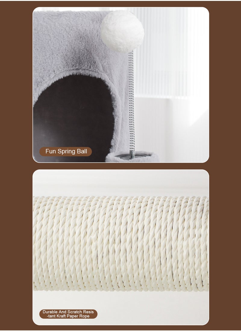 Kidle - Cat Climbing Frame All-in-One Cat Nest Cat Tree Large Sisal Toys - Image 1