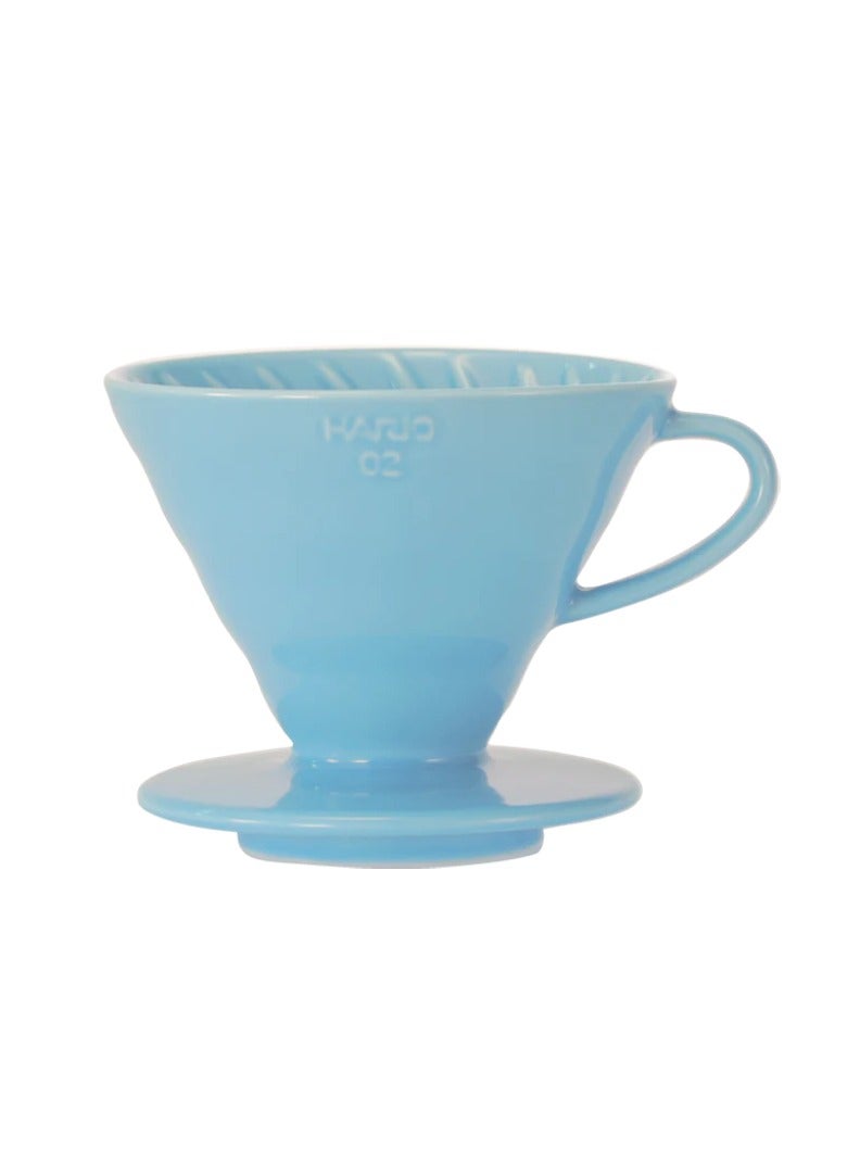 Hario Ceramic V60 Coffee Dripper 02, Light Blue - Image 1