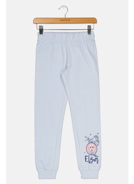 Disney FROZEN Kids Girl Graphic Frozen II Jogger Pants, Sage Blue  - Image 1