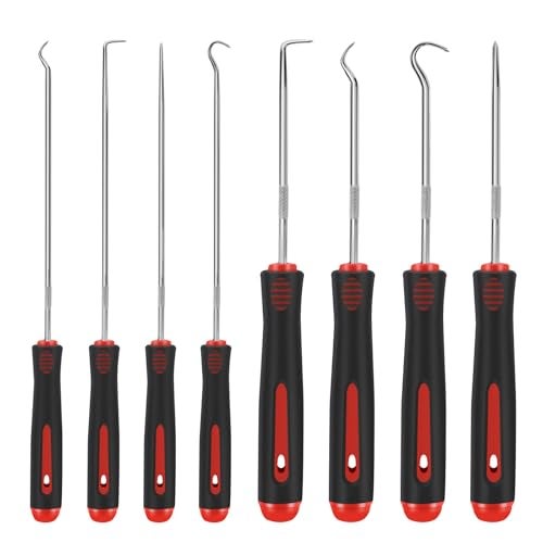 Vutim 8 Piece Automotive Tool Pick Set Precision Oil Seal Pick Tool Mechanical Device Pick for Lock Pick Set Lock Keys Pick to Remove Hoses and Gaskets Pick Seal Puller - Image 1