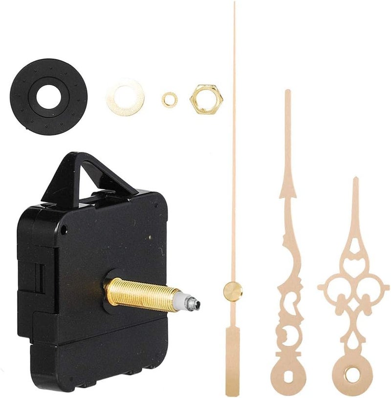 Carkio High Torque Clock Replacement Movement,Clock Movement Metal Clock Needle Kit,31MM Long DIY Repair Quartz Wall Clock Movement,8 PCS - Image 1