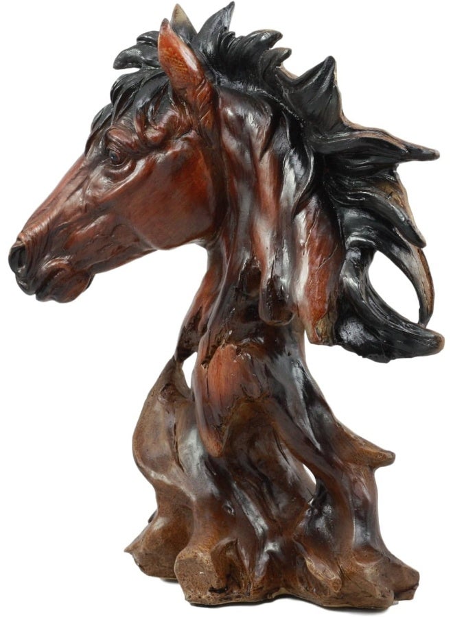 Home Decoration Arts Animal Head Sculptures Craft Ornaments (Wood Horse head) - Image 3