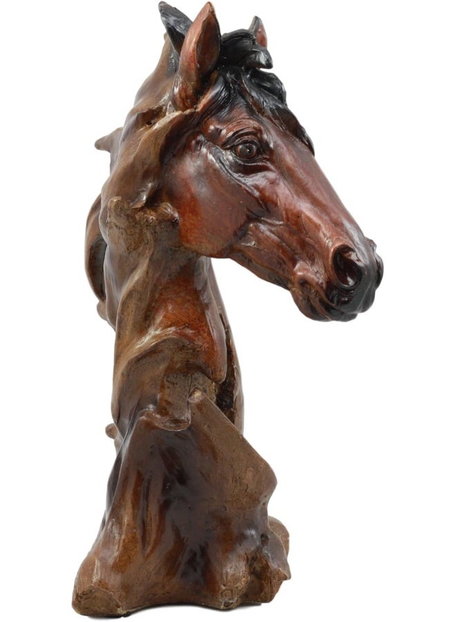 Home Decoration Arts Animal Head Sculptures Craft Ornaments (Wood Horse head) - Image 5