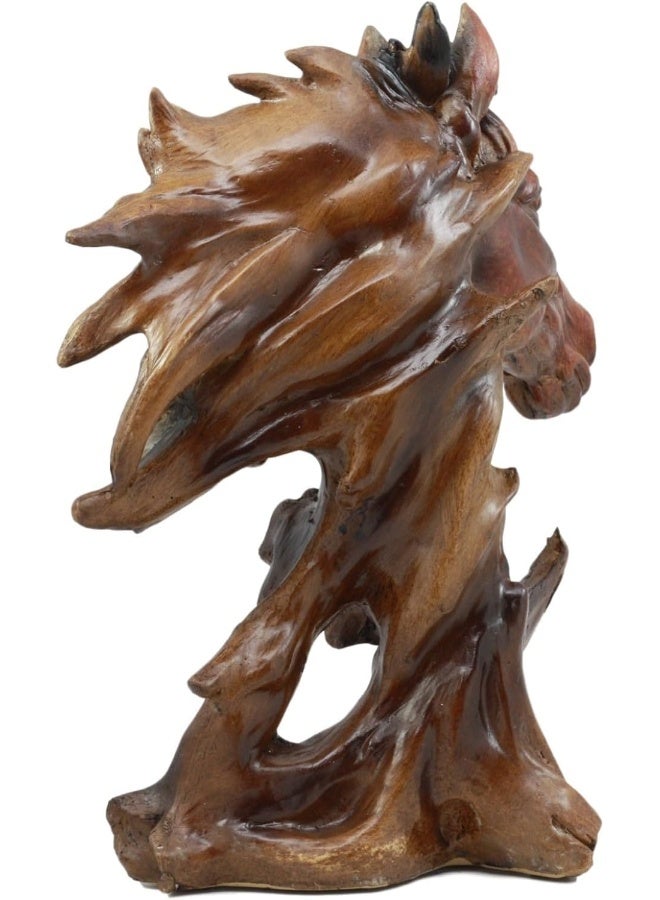 Home Decoration Arts Animal Head Sculptures Craft Ornaments (Wood Horse head) - Image 4