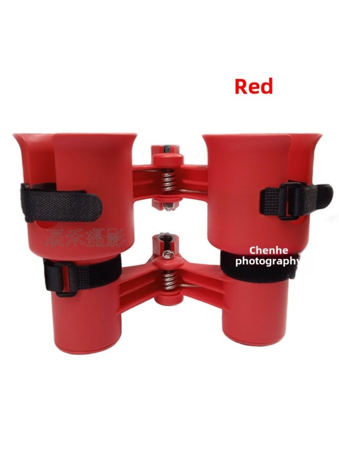 Generic BT.ROBOCUP Director Car Cup Holder Cup Holder Light Recording Actor Set Outdoor Fishing Net Red Live Broadcast-Body Color:Red Cup Holder  - Image 1