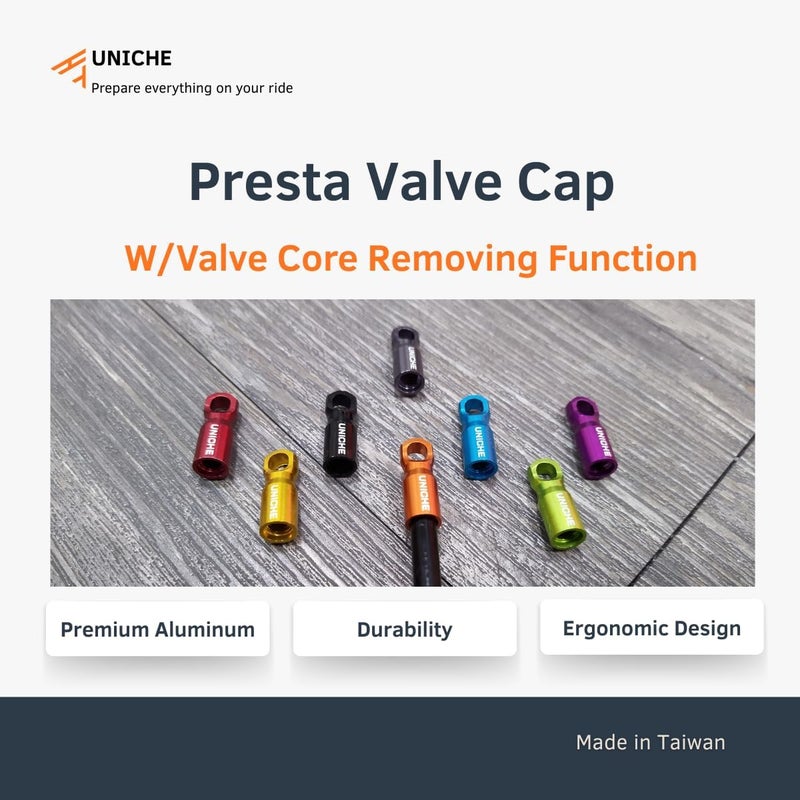 UNICHE Bike Presta Valve Cap with Valve Core Removing Function, Fits Presta French Valves on MTB, Road Bikes, Gravel Bikes (Green) - Image 3