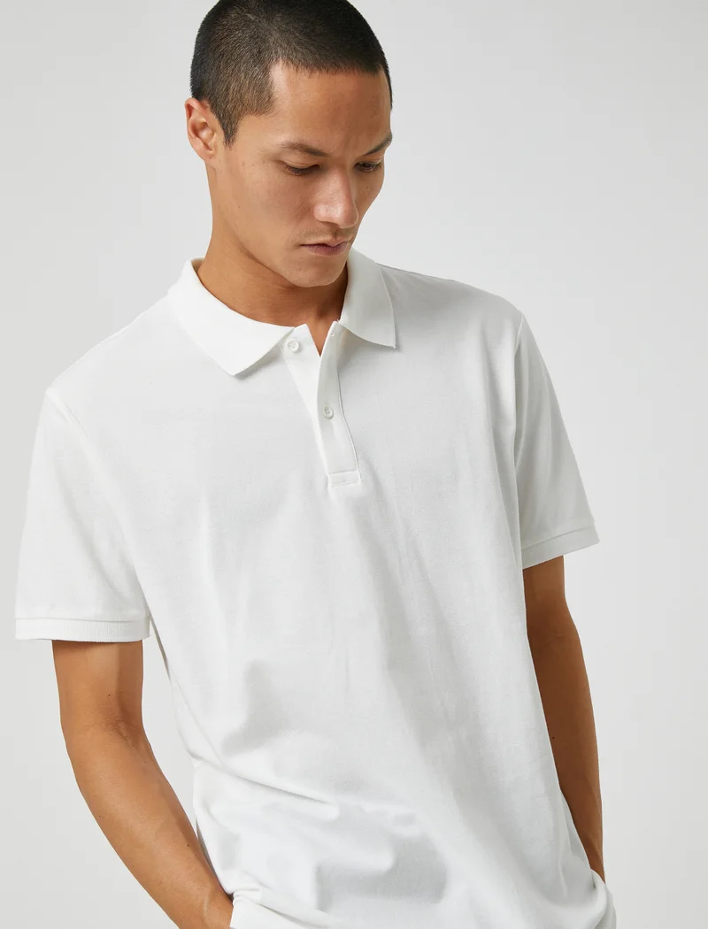 كوتون Solid Slim Fit Polo T-Shirt