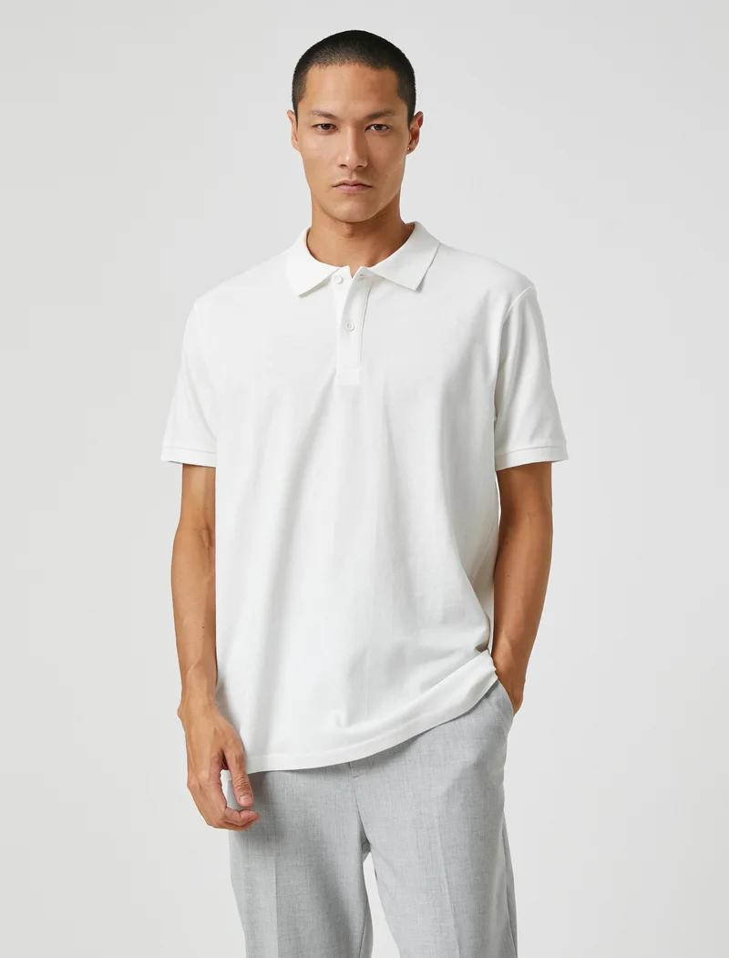كوتون Solid Slim Fit Polo T-Shirt