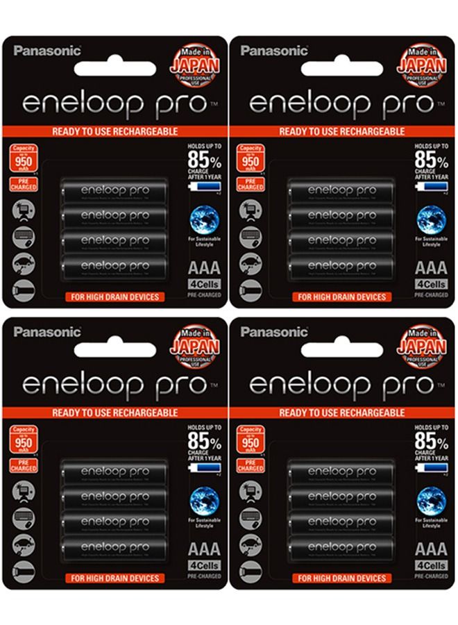 Panasonic Eneloop Pro AAA Pre-Charged Rechargeable Batteries, Pack of 16 - Image 1