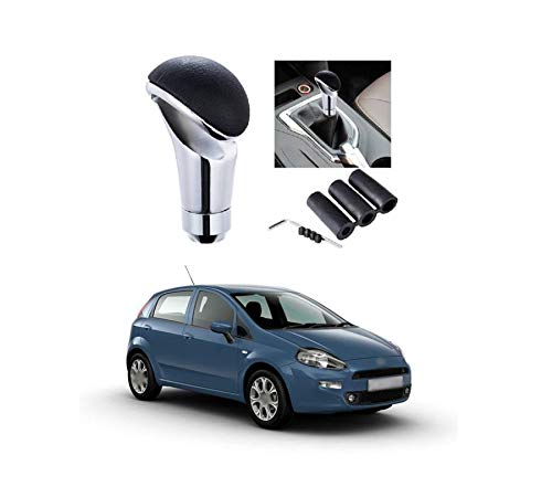 PRIKNIK Black Car Gear Shifter Lever Manual Modified Shifter Knob Handle Shift Lever Fit with 8mm 10mm 12mm Adapters Compatible with F-iat P-Unto - Image 1