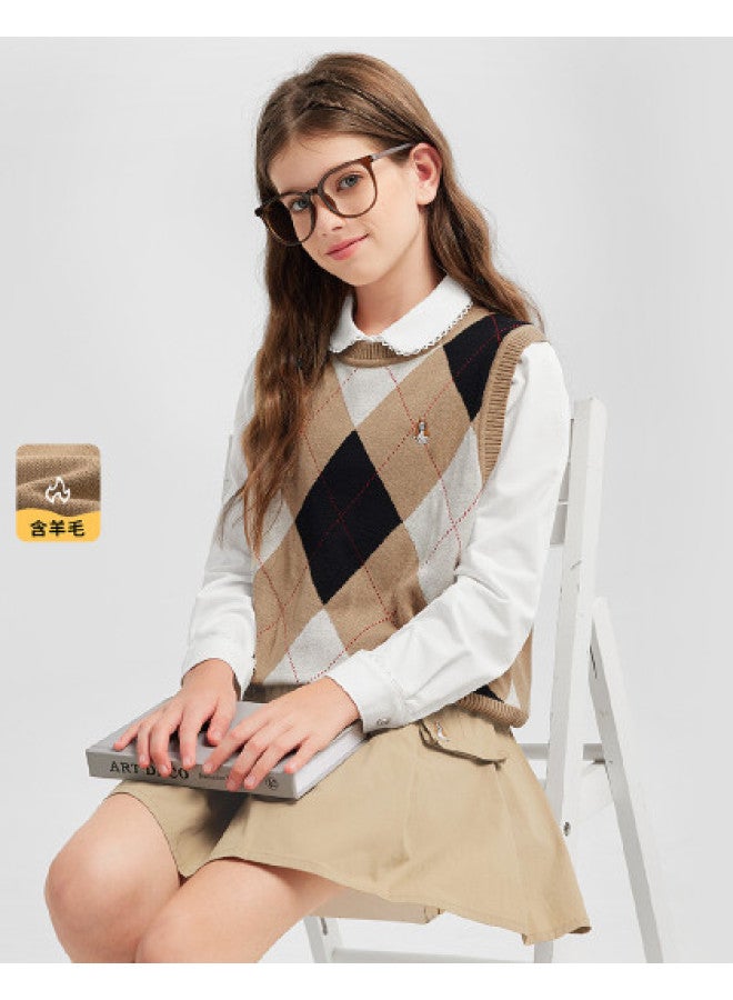 Hush Puppies سترة محايدة للرجال والنساء والأطفال، سترة مربعة لفصلي الربيع والخريف، سترة بأسلوب أكاديمي غير رسمي، زي عيد رأس السنة الصينية - Image 1