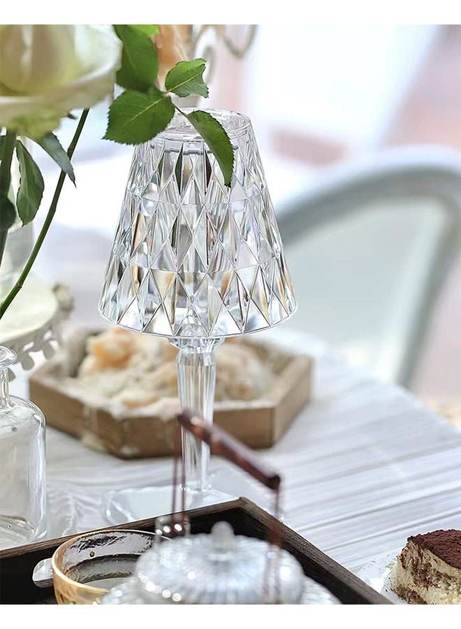 Arabest USB Charging Acrylic Diamond Table Lamp With Touch Lighting White 26 x 12 x 12cm - Image 5