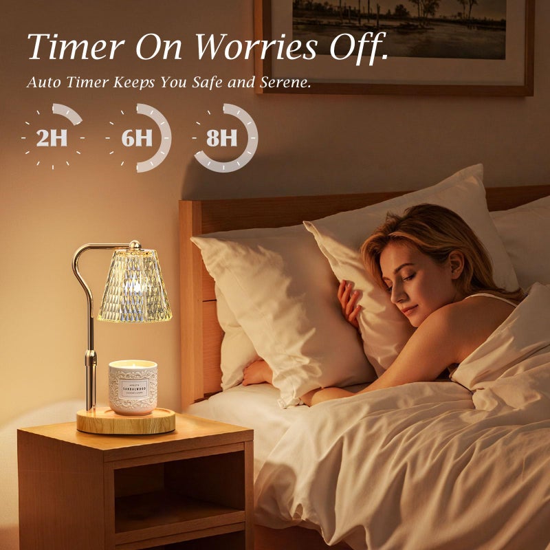 BYART Candle Warmer Lamp with Timer Gifts for Women, Adjustable Height Wax Warmer Lamp for Scented Candles Home Essentials Decor, White Elephant Gifts for Adults Who Have Everything - Image 3