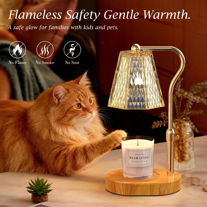 BYART Candle Warmer Lamp with Timer Gifts for Women, Adjustable Height Wax Warmer Lamp for Scented Candles Home Essentials Decor, White Elephant Gifts for Adults Who Have Everything - Image 5