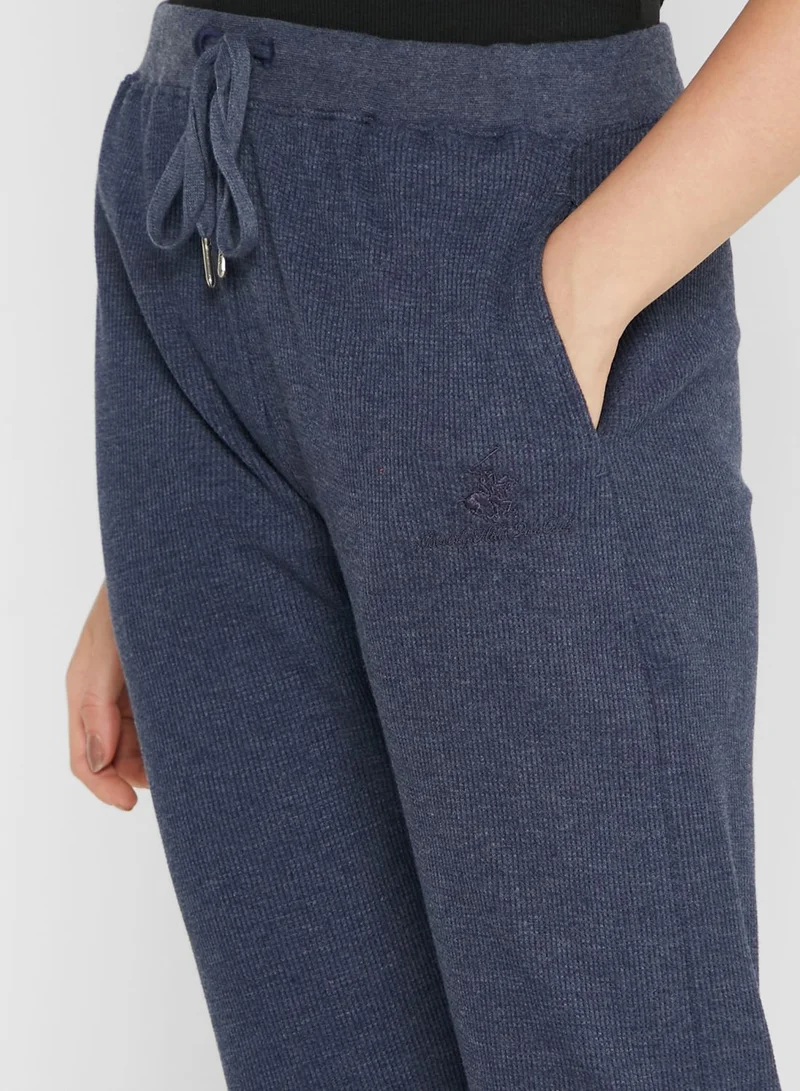 bhpoloclub Drawstring Detail High Waist Pants