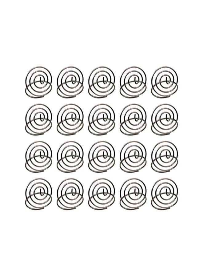 klarako 20Pcs Table Number Holder Stand Place Card Wire Memo Note Stand Wire Place Card Holder Wedding Name Place Holder for Party Favor (Silver)  - Image 1