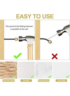 MOXO 90PCS Picture Hanging Nails 3 Sizes Wall Decorative Nails for Hanging Pictures Frame Kit Hanging Hardware Tool Hangers for Claw Drywall Nails (Small Medium Large Nails)  - Image 4