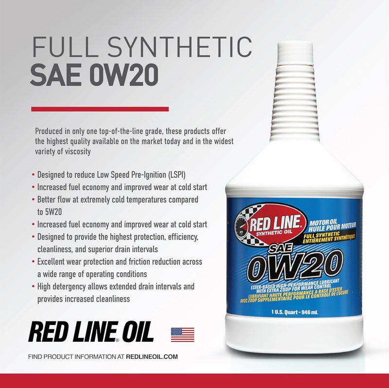 Red Line 0W20 Full Synthetic Motor Oil, 1 Gallon - Image 3