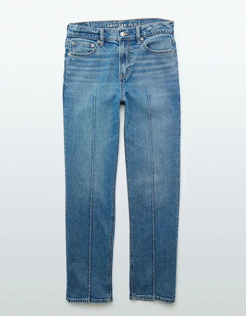 American Eagle  AE Stretch Super High-Waisted Ankle Straight Jean for Women | Best Price UAE