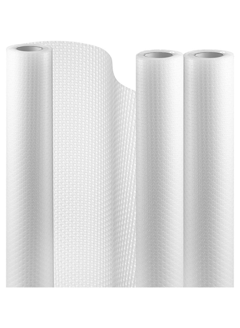 Non-Adhesive Non-Slip EVA Drawer Mats,Stain-Proof Liner (Clear,3 Rolls 45x150cm) for Shelf,Refrigerator,Cupboard and Desk - Image 1