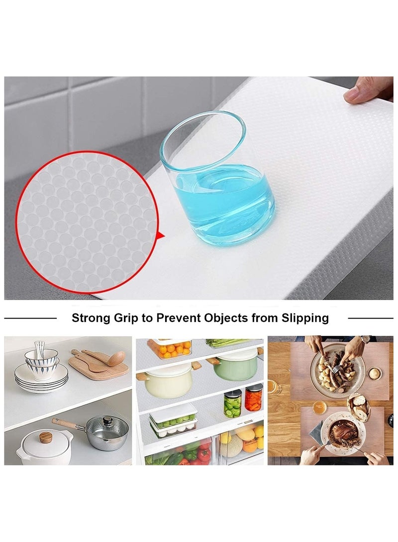 Non-Adhesive Non-Slip EVA Drawer Mats,Stain-Proof Liner (Clear,3 Rolls 45x150cm) for Shelf,Refrigerator,Cupboard and Desk - Image 4