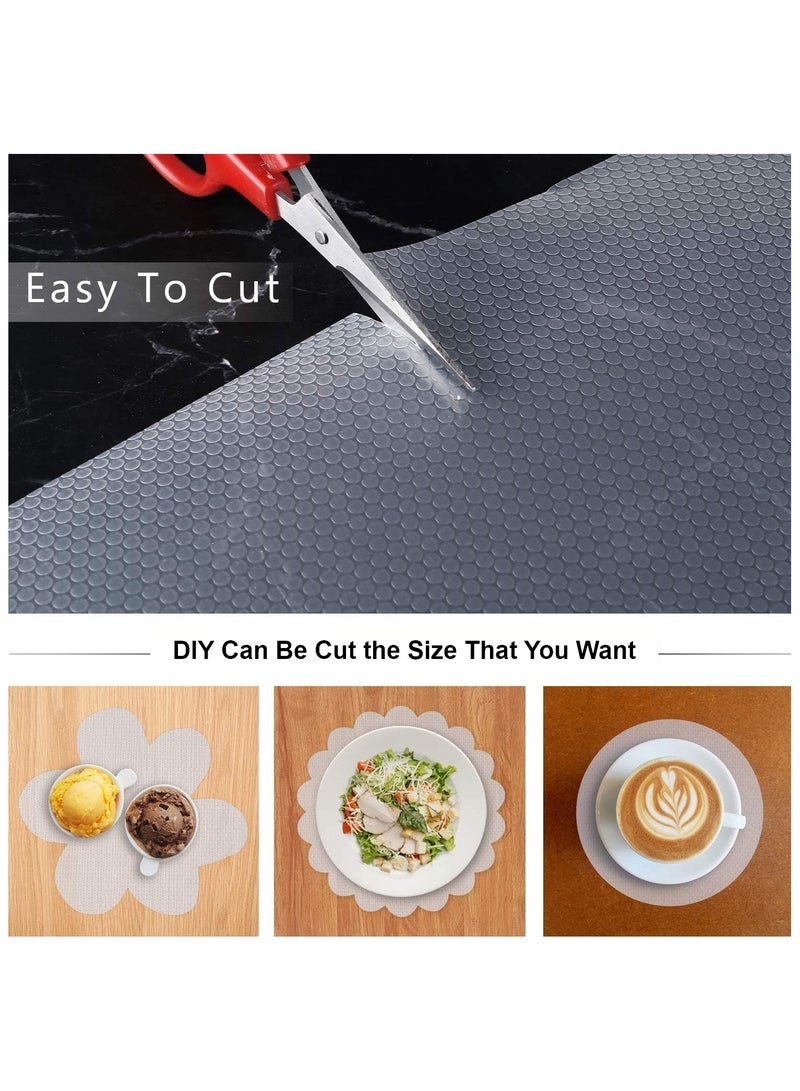 Non-Adhesive Non-Slip EVA Drawer Mats,Stain-Proof Liner (Clear,3 Rolls 45x150cm) for Shelf,Refrigerator,Cupboard and Desk - Image 5