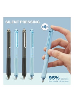 Y&D Gel Pens, Quick Dry Ink Fine Point 0.5mm, Retractable Rolling Ball 6 Black/6 Blue Pen, Click Silent Pens Set for Journaling Notetaking Drawing Sketching, Smooth Writing Non Bleed (12PCS)  - Image 2