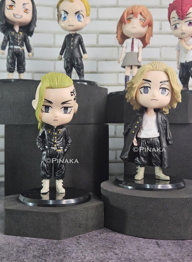 PINAKA Tokyo Revengers Set of 6 Anime Action Figure 10CM Anime Collectible Figurine - Image 3