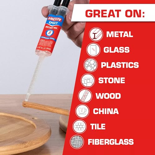 Loctite Multipurpose Epoxy,Sets in 5-10 minutes, Water Resistant, No shrinkage, High strength, Convenient use,Compatible with Wood,Glass, Ceramic,Concrete, Metal,Fibreglass,Stone,DIY,Self-mixing-14 ml - Image 3