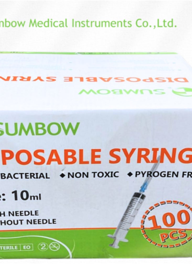 Sumbow 100 PCS Syringe 10 ml 