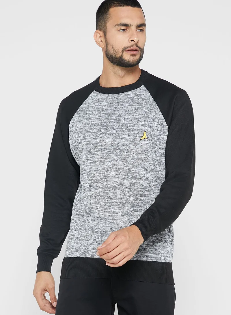 BRAVE SOUL Bravesoul Crew Neck Long Sleeve Kitted Sweater