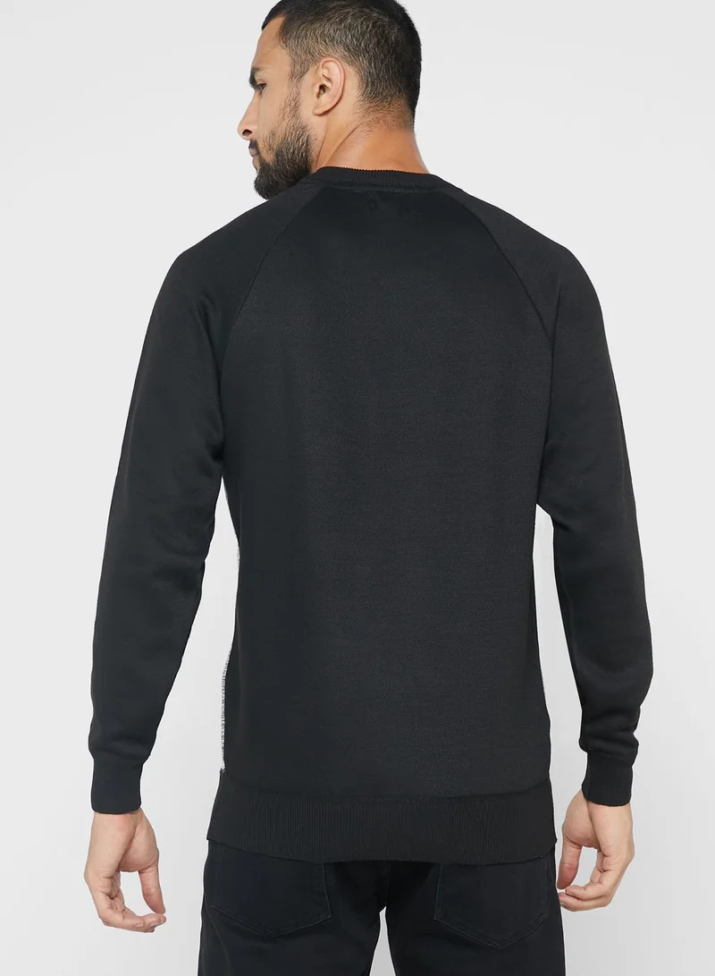 BRAVE SOUL Bravesoul Crew Neck Long Sleeve Kitted Sweater