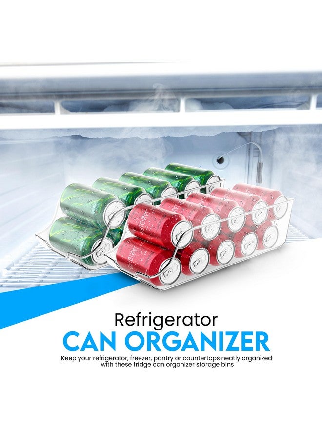 Utopia Kitchen Utopia Kitchen Clear Soda Can Organizer - Fridge Organizer Bins - Set of 4 Drink Organizer For Fridge or Countertop - Soda Can Dispenser For Refrigerator Organizing - Fridge Organization and Storage  - Image 2