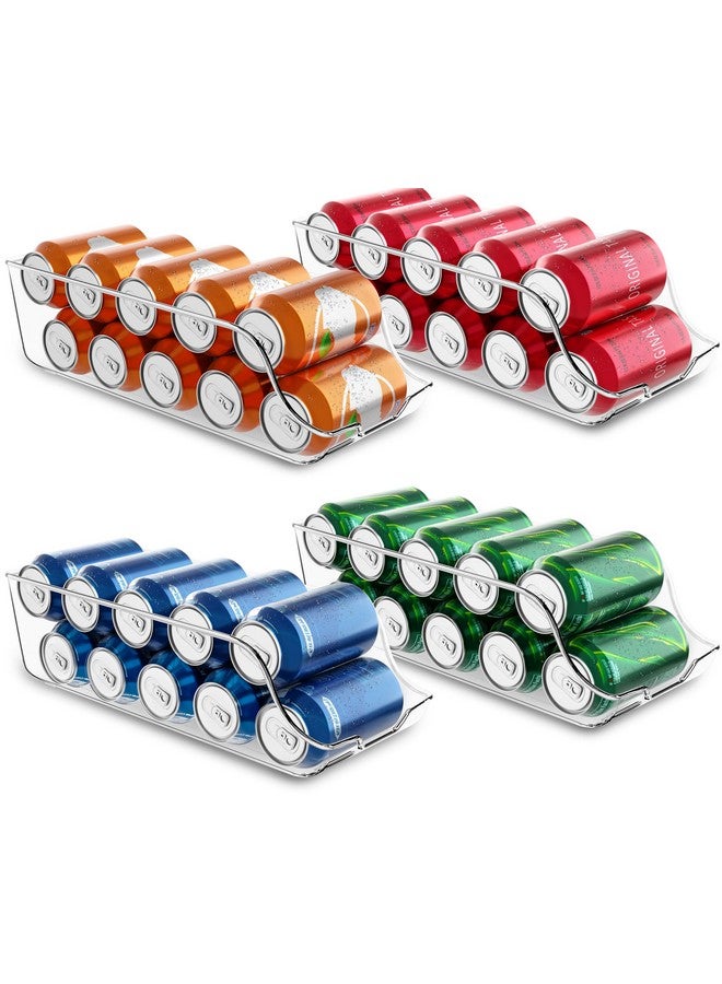Utopia Kitchen Utopia Kitchen Clear Soda Can Organizer - Fridge Organizer Bins - Set of 4 Drink Organizer For Fridge or Countertop - Soda Can Dispenser For Refrigerator Organizing - Fridge Organization and Storage  - Image 1
