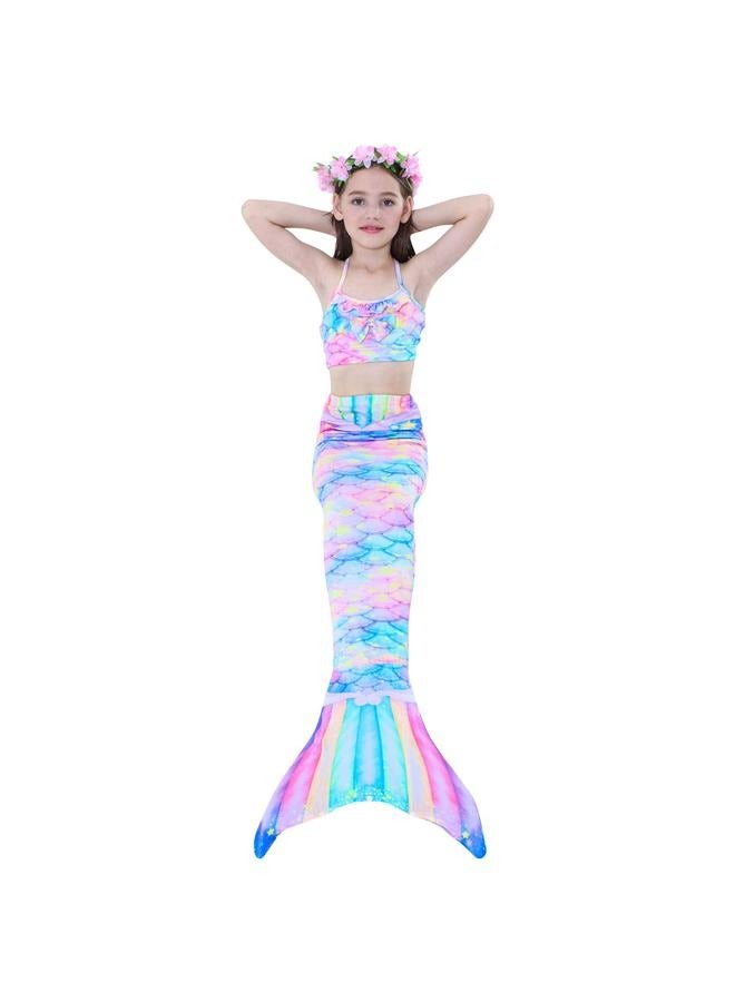 yongsheng 3 Piece Mermaid Sling And Fish Tail Princess Dress Costume Cosplay Costume Stage Show Costume Mermaid Tail Set - Image 2
