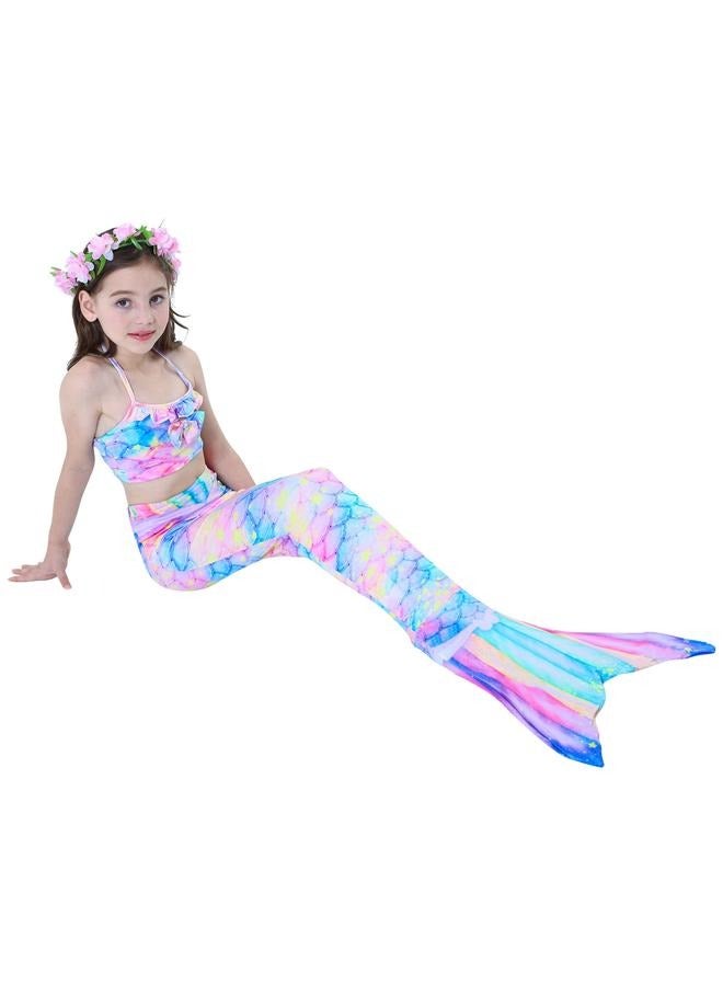 yongsheng 3 Piece Mermaid Sling And Fish Tail Princess Dress Costume Cosplay Costume Stage Show Costume Mermaid Tail Set - Image 4