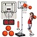 flybakiz Kids Indoor Basketball Hoop with Scoreboard TimerToddler Adjustable Height Basketball Goal Toy for Outdoor BackyardSports Game Play Stand Door - Image 3