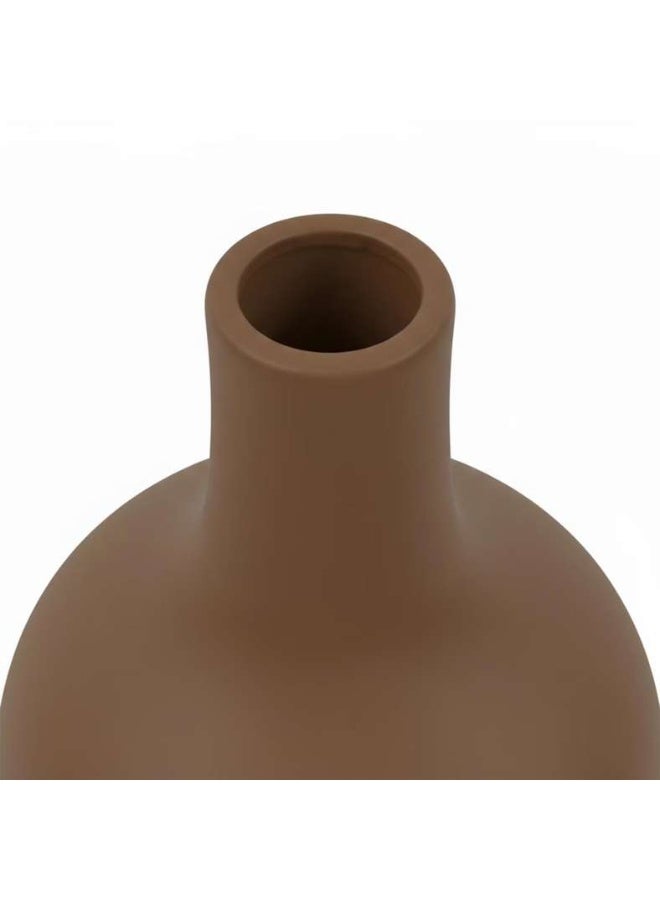 Pan Home مزهرية ديكور بولي ريزين بنية - 12.5x12.5x22 سم - Image 2