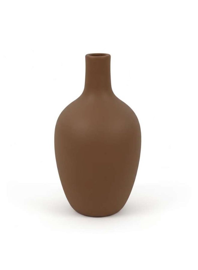 Pan Home مزهرية ديكور بولي ريزين بنية - 12.5x12.5x22 سم - Image 4