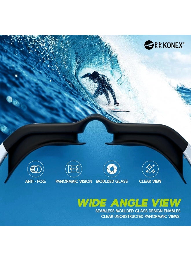 Konex Anti-Fog Premium Swimming Goggles for Men & Women with UV Protection | Comes Along with Ear Plugs & Nose Pin | Ideal for Children & Adults (Mercury) (Mercury) - Premium Goggles for Performance, Durability and Everyday Use - Image 5