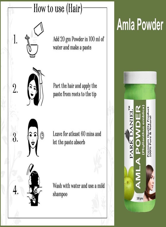 Park Daniel Premium Amla Powder - For Hair Conditioner Combo Pack 3 bottles of 100 gms(300 gms) - Image 4