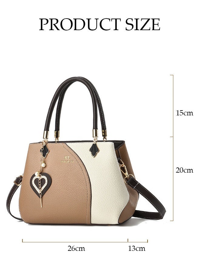 DUNISO Womens Solid Shoulder Bag with Double Handle and Zip Closure - Image 5