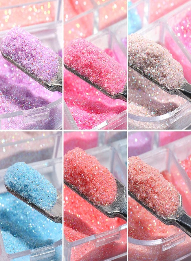 TBRZTR Fluorescent Nail Pigment Powder, Luminous Nail Glitter Flakes Holographic Glow Liquid Nail Art Dust Design Decoration 3D Nails Supplies for Nail Art Gel Polish DIY Nail Sequins Accessories (6 Colors) - Image 5