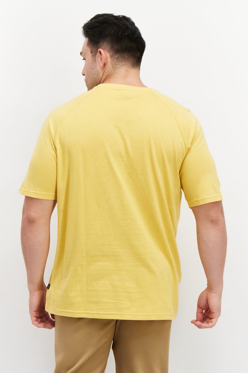 PUMA Men Sportswear Fit Brand Logo Training T-Shirts, Yellow - Image 3