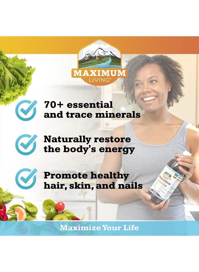 Maximum Living MineralRich Minerals Supplement with Aloe - Liquid Blend of Vitamins and Trace Minerals - 32 oz  - Image 4