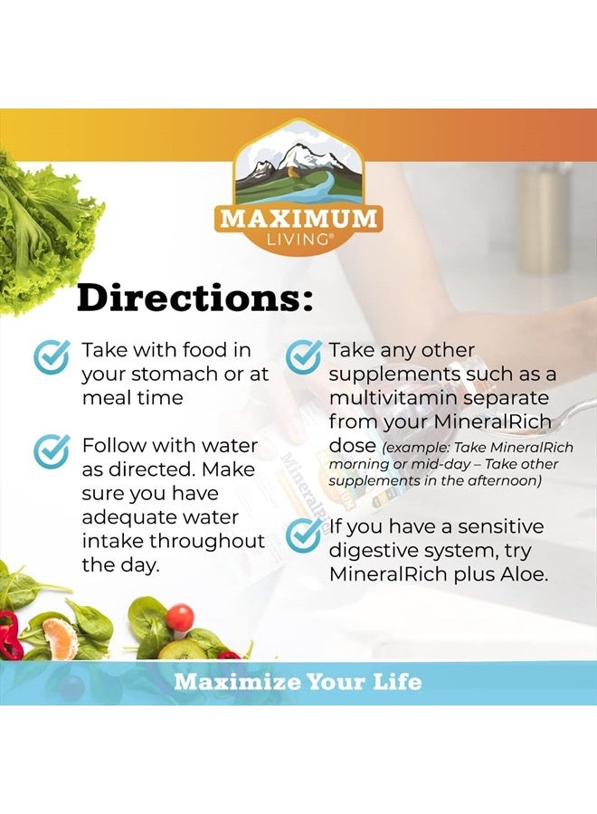 Maximum Living MineralRich Minerals Supplement with Aloe - Liquid Blend of Vitamins and Trace Minerals - 32 oz  - Image 5