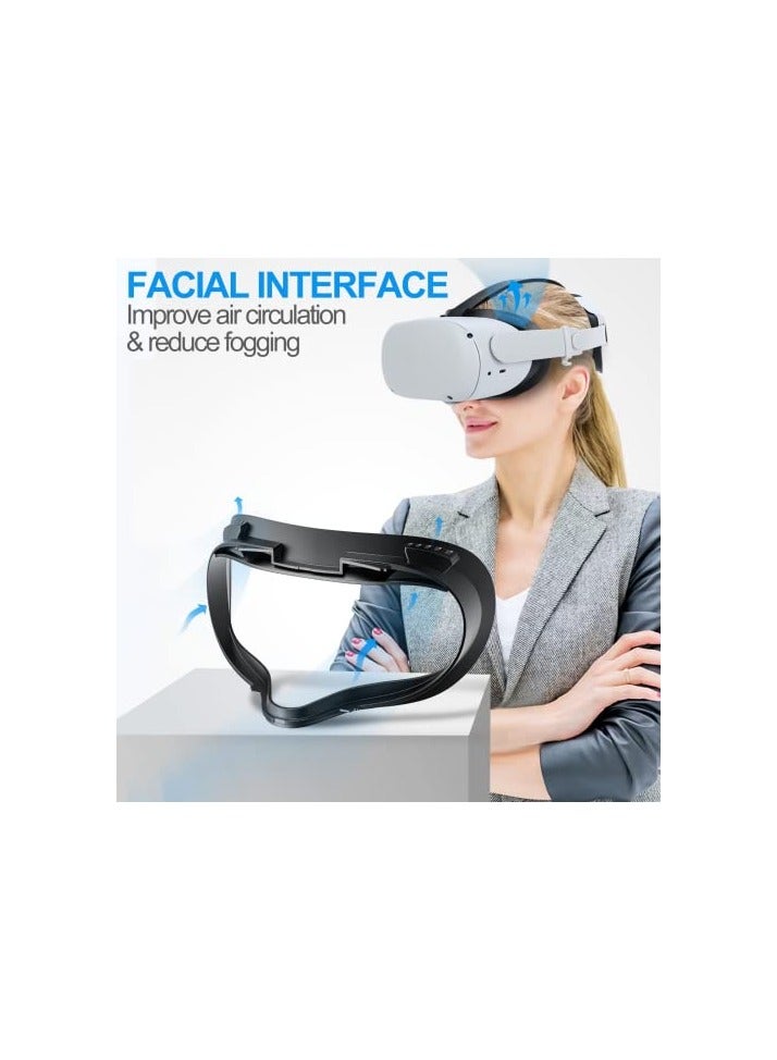 SUPERUS Facial Interface & Face Cover Pad for Oculus Quest 2, Sweat-Proof PU Foam Cushion - Image 4