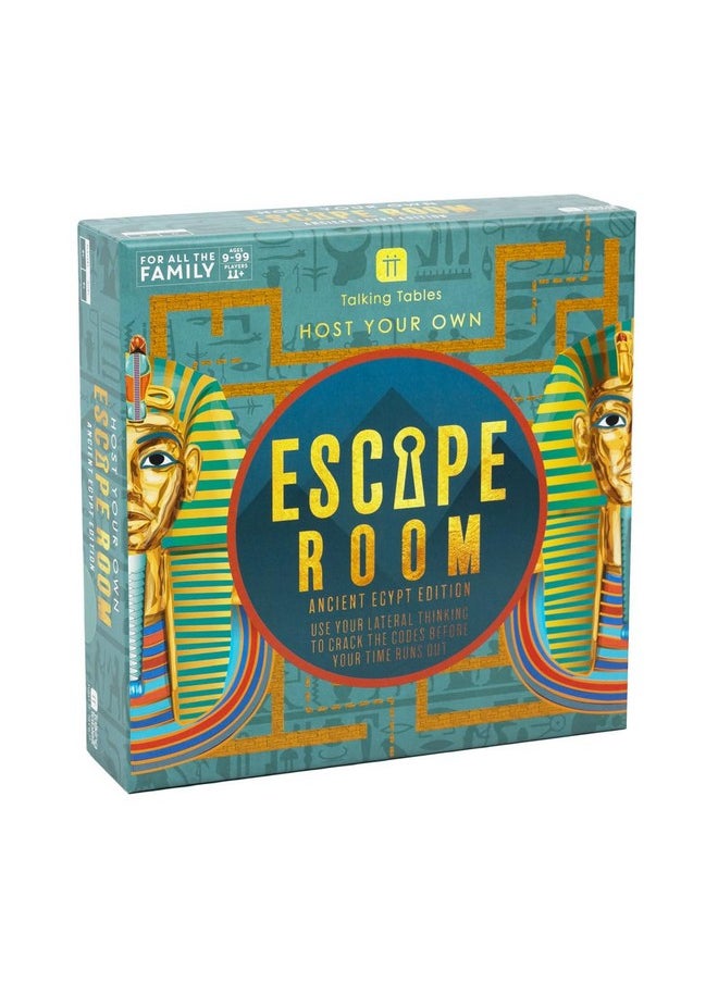 Talking Tables Talking Tables Egyptian Theme Escape Room Game Kids | Solve Unique Puzzles and Codes to Escape The Pharaoh's Curse | Interactive Family Games Night, Age 9+, 2+ Players, Birthday Party  - Image 1
