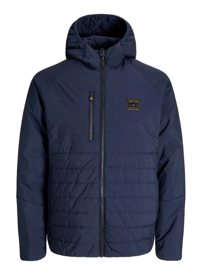 جاك اند جونز جاكيت مبطن هجين بياقة هودي